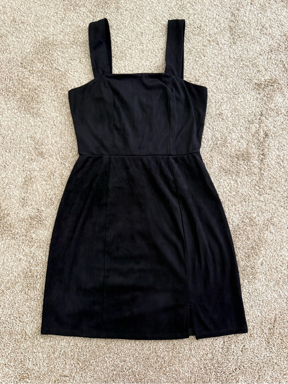 Trixxi Black Square-Neck Mini Dress